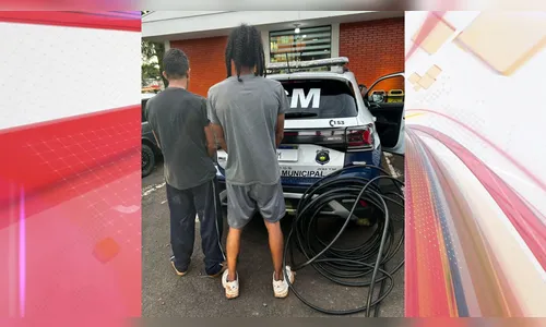 Dupla é presa pela GCM por suspeita de furto de cabos em Apucarana