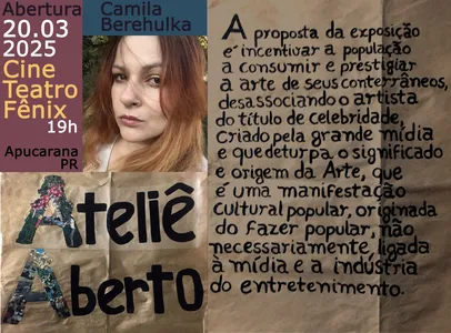 A exposição começa nesta quinta-feira (20), às 19h no Cine Teatro Fênix, no centro de Apucarana. A entrada é gratuita.