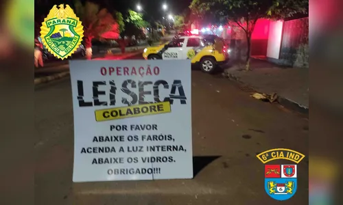 Polícia Militar realiza Operação Lei Seca na Praça França, em Ivaiporã
