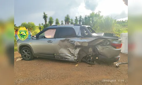 Acidente envolvendo picape de Apucarana deixa feridos na PR-444