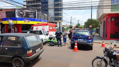Acidente registrado na Rua Uirapuru, centro da cidade