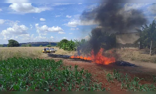 Três são presos queimando tubos em área rural na região de Apucarana