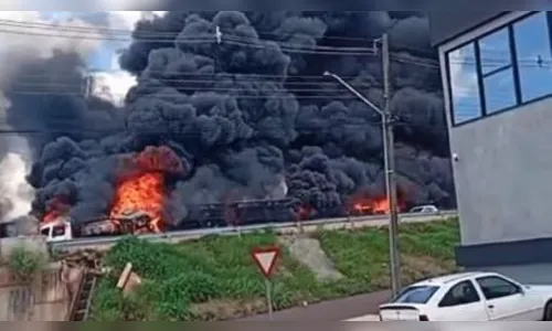 Vídeo mostra acidente com caminhões que causou duas mortes em Maringá