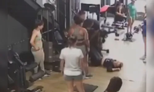 Vídeo mostra momento em que mulher tem mal súbito e morre em academia