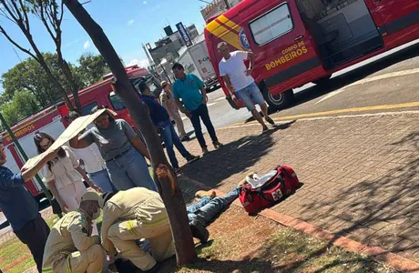 Colisão foi entre uma moto e um carro