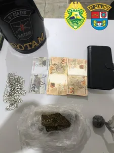 Drogas apreendidas na casa do suspeito