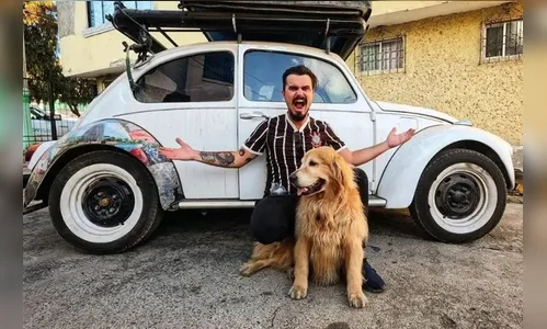 História de jovem do PR que viajava de fusca com seu cão vira filme