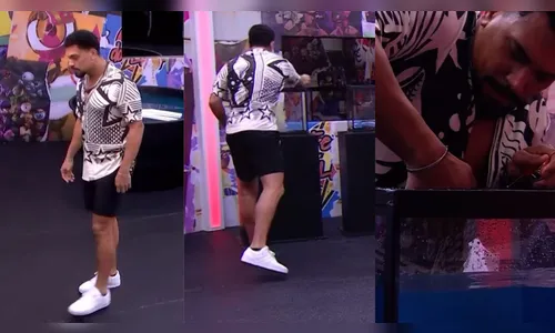 Barrado, Vinícius cumpre desafio em 5 horas e volta para festa