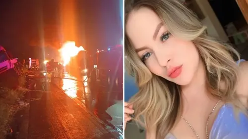 Engavetamento foi seguido de incêndio e interditou a rodovia
