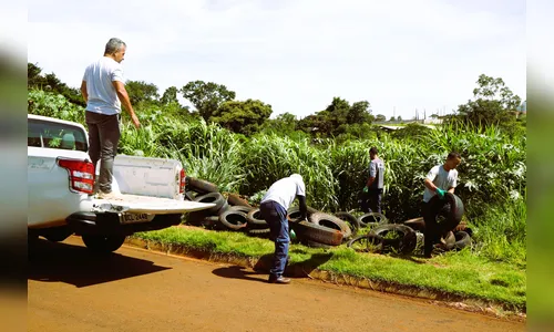 Descarte irregular de mais de 100 pneus é registrado em Arapongas