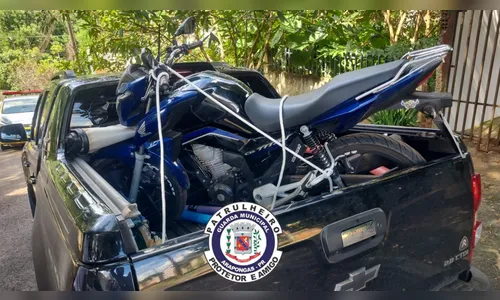 Guarda Municipal recupera motocicleta furtada em Arapongas