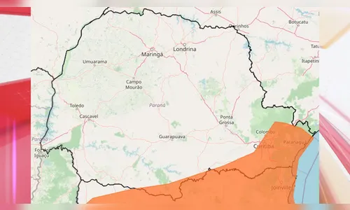 Veja quais cidades do Paraná têm alerta de temporal, segundo Inmet