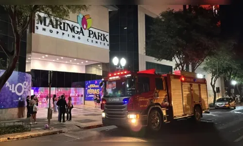 Shopping é evacuado durante princípio de incêndio em Maringá