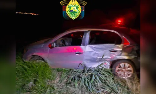 Três pessoas ficam feridas em acidente na PR-170, em Porecatu