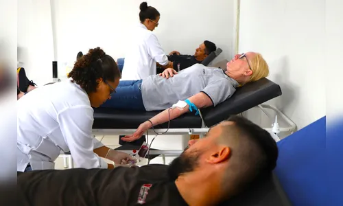 Mutirão para doação de sangue reúne 60 voluntários no Cisam