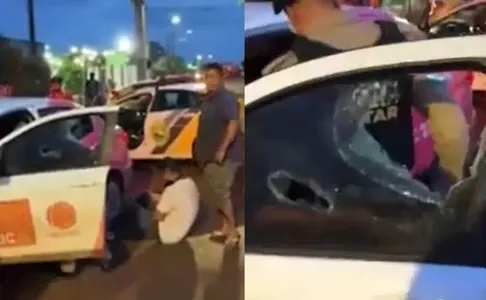 O cinegrafista e a repórter tiveram ferimentos leves
