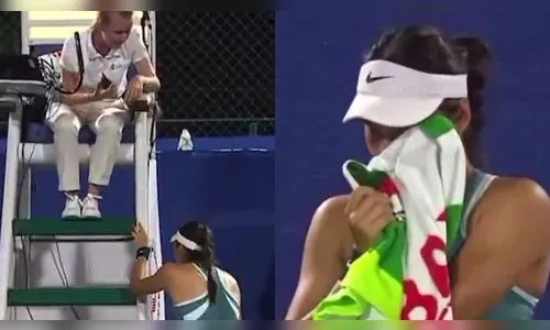 Tenista Emma Raducanu para jogo e chora ao ver stalker na arquibancada