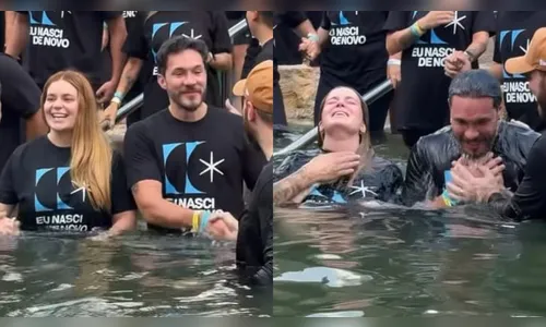 Viih Tube e marido se batizam em igreja evangélica: 