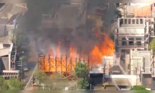 Incêndio atinge cidade cenográfica da Globo e mobiliza bombeiros