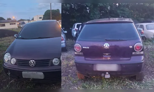 Carro com vestígios de incêndio é recuperado pela PM de Arapongas