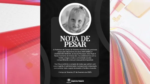 Prefeitura de Campo Tenente divulgou nota de pesar