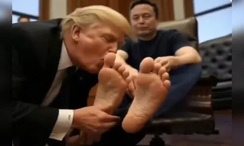 Autoridades dos EUA investigam vídeo em que Trump beija pé de Musk