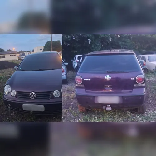 Carro com vestígios de incêndio é recuperado pela PM de Arapongas