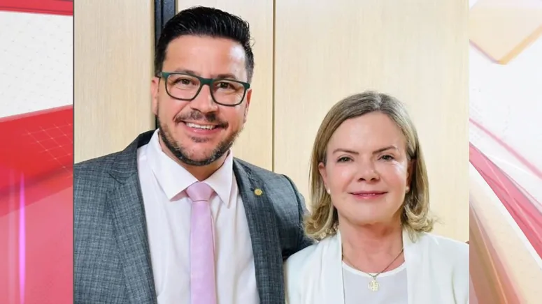 Arilson Chiorato e Gleisi Hoffmann