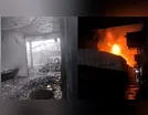 Incêndio destrói fábrica de colchões e mobiliza bombeiros em Arapongas
