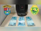 Rotam prende suspeito de tráfico com cocaína e dinheiro em Ivaiporã