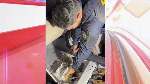 A droga estava no assoalho do carro