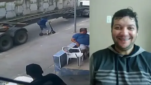 Acidente foi registrado por câmera de segurança