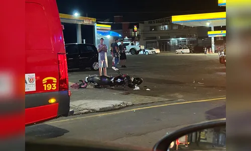 Motociclista sofre fratura exposta após acidente em Apucarana