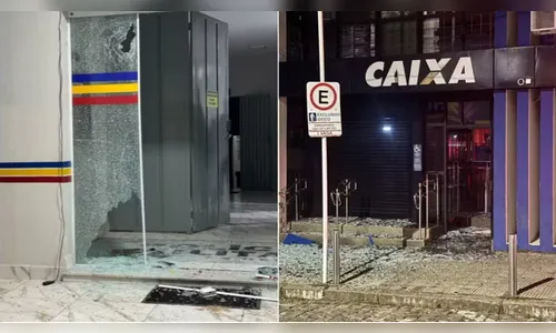 Quadrilha ataca agência da Caixa e quartel da PM nesta madrugada