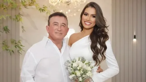 Amado Batista e a esposa Calita Franciele
