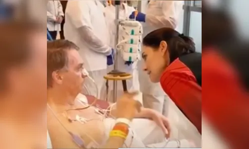Bolsonaro agradece Michelle por apoio durante internação; veja o vídeo