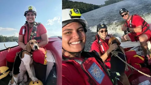 Cachorro é resgatado após cair de penhasco durante passeio no PR
