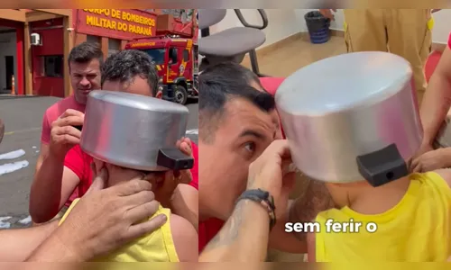 Menino de dois anos prende a cabeça em panela de pressão no PR; vídeo