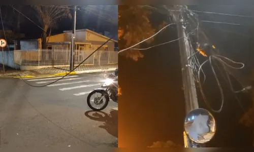 Vigilante escapa por pouco de acidente após furto de fios no centro