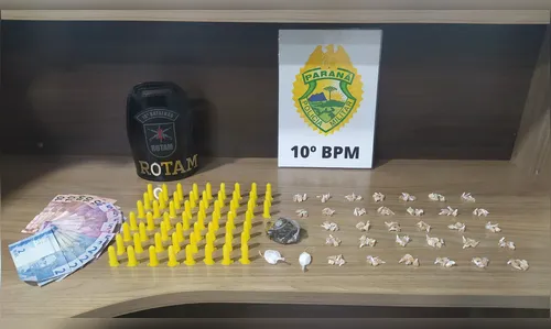 Traficante é preso com 220 porções de crack e cocaína em Apucarana