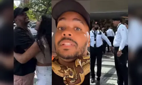 Influencer passeia em shopping com jiboia e é expulso por seguranças