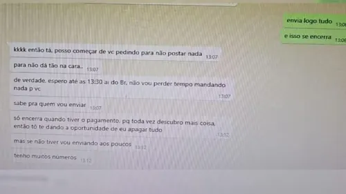 Chantagens começaram em setembro de 2024