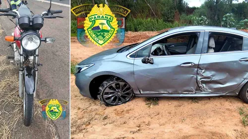 Colisão lateral aconteceu no trecho da pr-092 em Siqueira Campos