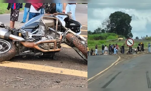 Casal fica em estado grave após acidente com moto de alta cilindrada
