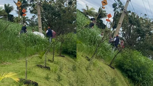 Foto encaminhada por uma moradora do prédio ao TNOnline