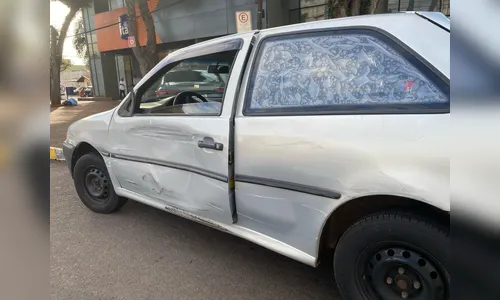 Acidente entre Gol e Creta é registrado no centro de Apucarana