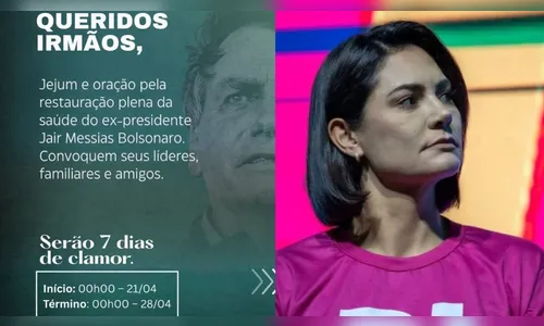 Michelle inicia jejum de sete dias pela recuperação de Bolsonaro