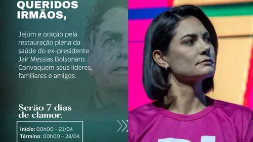 Michelle convocou os seguidores nas redes sociais a se juntarem a ela