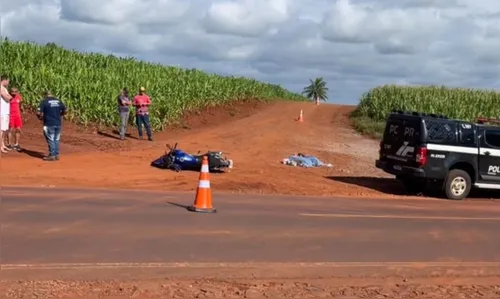 Motociclista morre após queda na PR-182, em acesso à estrada rural