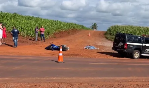 Motociclista morre após queda na PR-182, em acesso à estrada rural